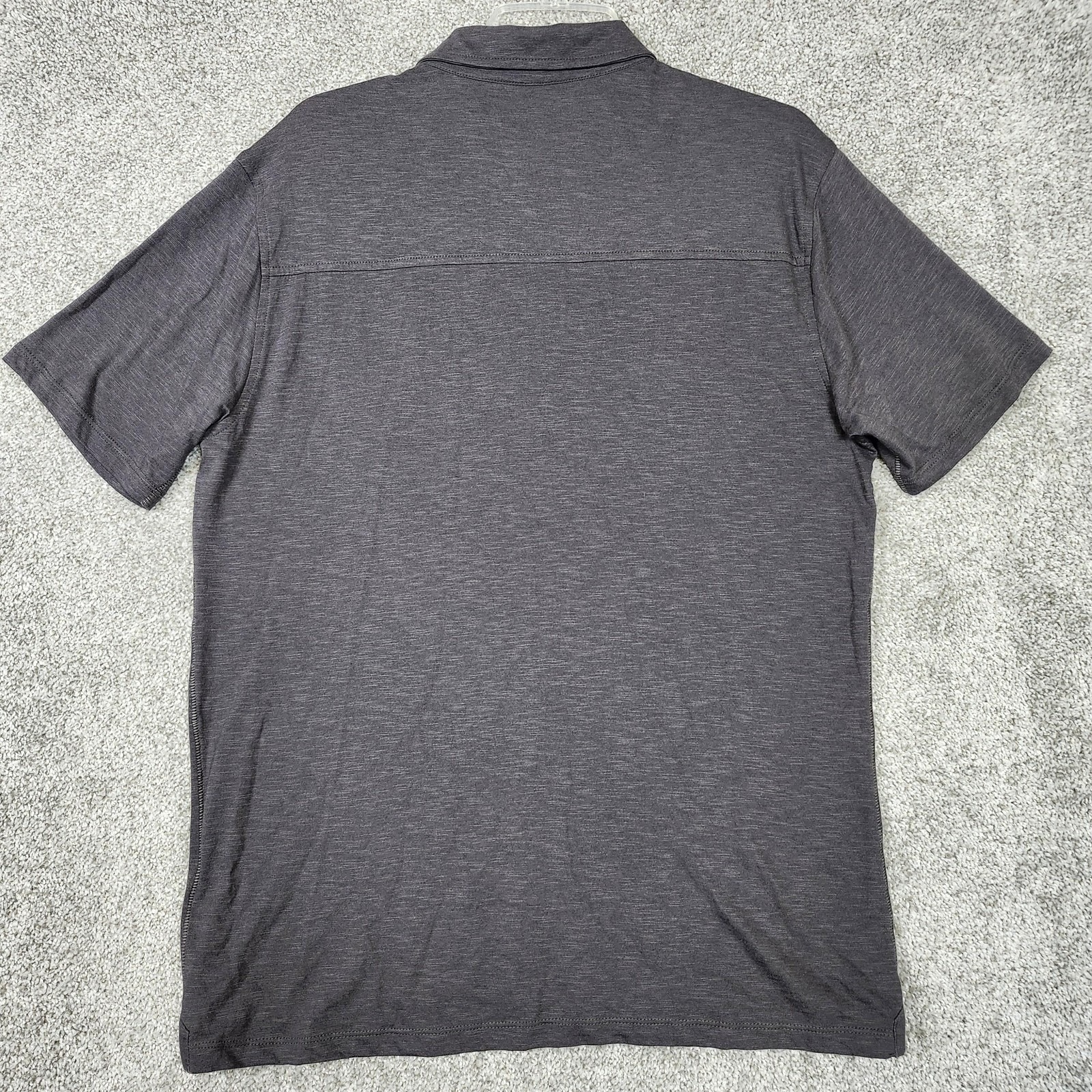 Robert Barakett Polo Shirt Mens Large Gray Foster Ss Cotton Modal Jersey Casual — image 4 of 8
